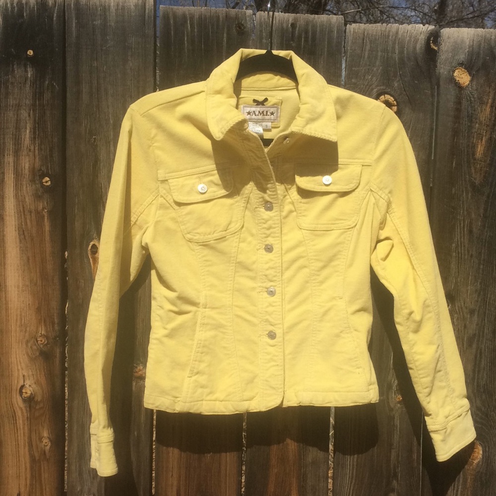 Yellow corduroy lightweight jacket